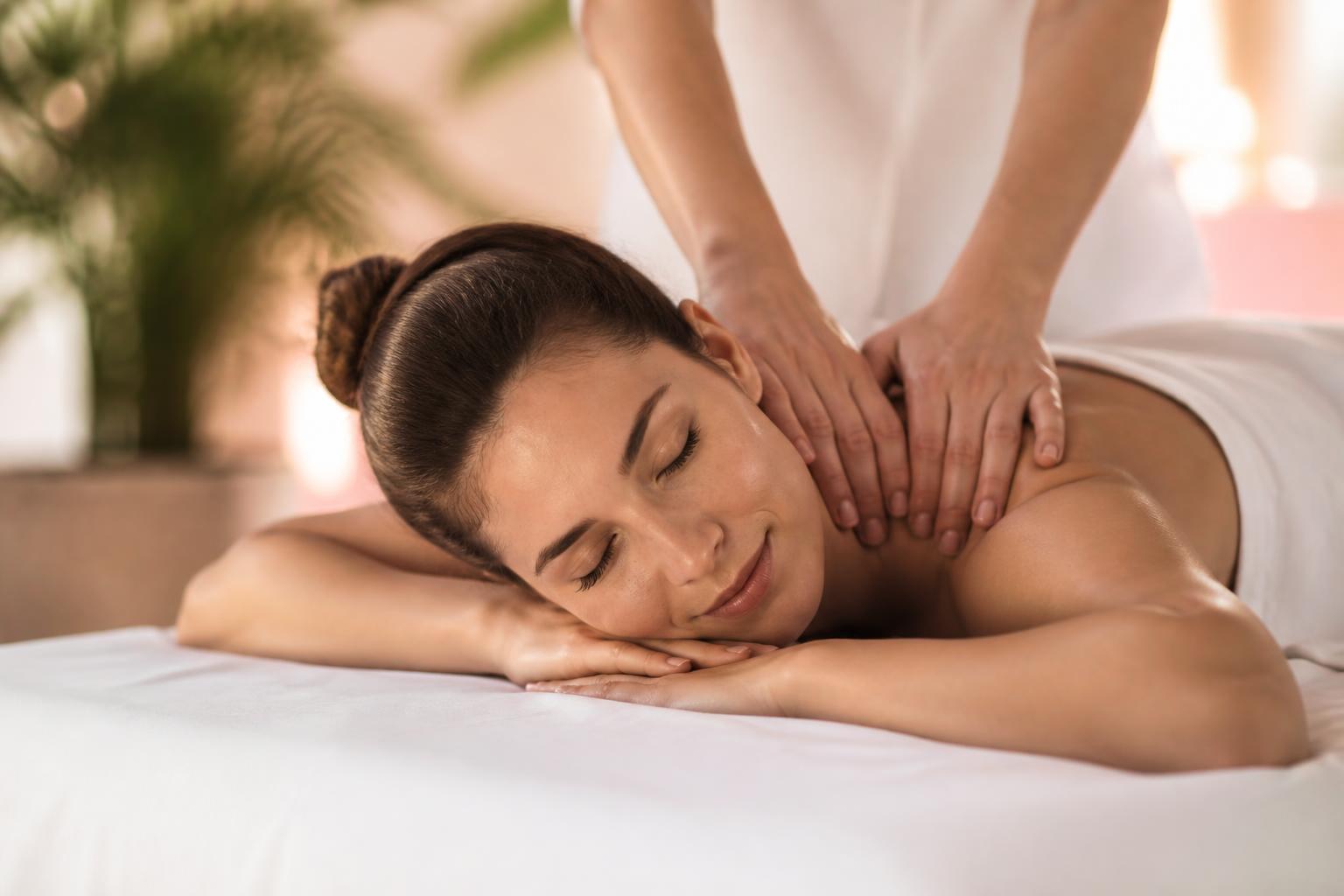 A woman receiving a relaxing therapeutic massage at Chehalis River Massage